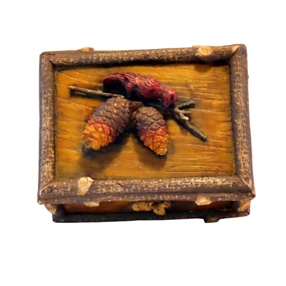 Vintage Fall Season-Inspired Hand-Painted Trinket Box (Dezine) - Picture 3 of 5